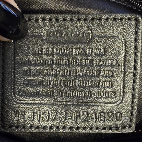 Black Coach Campbell Satchel w/ Gold Hardware (24690) - Picture 7 of 7